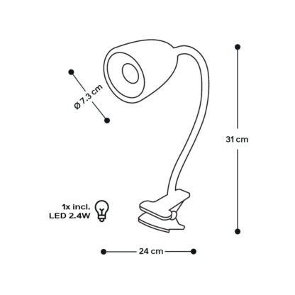 Masse EDGARDO LED-Klemmleuchten von mondilux