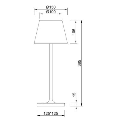 Masse PIODA LED-Tischleuchten mit Akku von mondilux