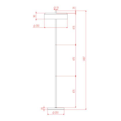 Masse COLIN Stehlampen E27 mondilux