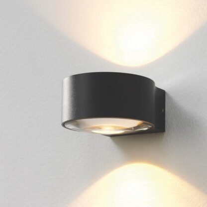 Dimmbare HUDSON LED-Wandleuchte in Anthrazit